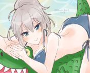 Erika, a bikini and an alligator from erika momotani nude and