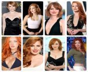 Redhead edition. Pick one to be your wife, two to be your sex slaves, two for a threesome, one for a one night stand where you dominate her, one for a one night stand where she dominates you and one to make a sex tape with. Names in comments from long sex tape
