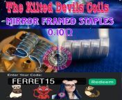 Mirror framed staples day! Don&#39;t forget to use my personal exclusive code &#39;ferret15&#39; whe you place an order in the website ?? Amazing set of coils for desserts I&#39;m currently using the 0.10ohms in my regulated mod in the steam crave Aromami from ellie nude mod in the 4th survivor