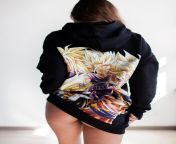 [WDYWT] - I was wearing it but it fits better on her! DBZ Super Saiyan Hoodie from Bershka! from dbz super nude