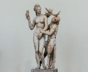 Aphrodite, Pan and Eros - ca 100 B.C. Delos island - Athens National Archaelogical Museum. This lighthearted and picturesque theme places the composition in the so-called Hellenistic Rococo style. [3484x2613] [OC] from rococo