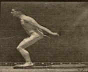Jumping Backflip - gif image - nude man - early 1900s - vintage gay from vijay sex image nude
