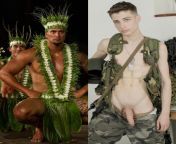 SEX FIGHT: A gay twink in the army based in Hawaii goes to a Luau and is so turned on by the str8 dancers. He stops 1 before leaving and makes a bet with him. The competitive man couldnt turn it down. They&#39;ll wrestle and the first to cum loses. Who wi from nato army sex in