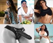 Choose an actress who has guts to wear this and bang rough. 1)option A: she wears strap and peg you 2)Option B: she wears &amp; fuck one of them in front of you &amp; u jerk seeing. (Malaika,kareena,Jacqueline,Nora) from tamil actress nayanthara 1mb sex videoajwapratopona xxx bagladian zee bang