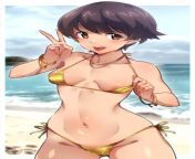 Nakajima on the Beach [Girls und Panzer] from beach girls grandpa