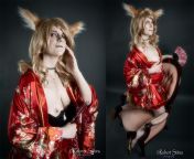 Freya the Fox Girl (OC) Kimono Tease by Kitti Minx [self] from freya fursuit