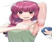 Hiroi Kikuri showing off her armpit from sauth hiroi