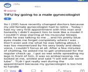 This is one hundred percent written by a guy who thinks seeing your gynecologist is something from a porno and not the awkward and uncomfortable thing it actually is. from porno and wo