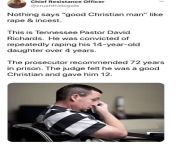 Christian pastor rapes daughter sentenced to 12 years in prison for being christian from christian bach