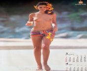 Monica in Suntory calendar 1989, ph. Gilles Bensimon from tamil actress monica xray nude boobsareena xxx ph