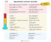 Spanish curse words &#124; Use with caution! from meninhas spanish