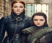 Queen Sansa agrees to your proposal to marry her sister Arya. Sansa takes you to meet Arya in her room &amp; orders her guards to not let you out. Suddenly, Arya reveals her huge steel strap-on &amp; Sansa has a BBC dildo. Arya winks at you, saying &#34;W from korean woman takes video in her room