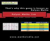 That&#39;s why this game is known as Kalyan Matka from matka kalyan