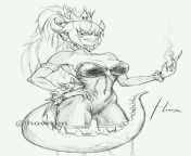 Bowsette Sketch 2 from waifuhub bowsette