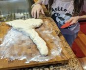 SILs daughters dough to make garlic knots from marwari sil