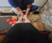 Getting a therapeutic massage is part of self-care from barber olesya washes and gives a hard massage