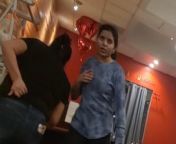 Indian girl at restaurant gets Cock-Shocked by the bulge from indian girl rape at fo
