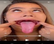 Latina Girl Long Tongue Fetish from nasty long tongue fetish