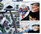 Aged Superman and Batman meeting again after a thousand years (from Superman &amp; Batman: Generations) from superman and supergirl sex
