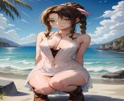 Aerith is ready to get wet [Final Fantasy 7] from 3d hentai final fantasy 7 tifa lockhart