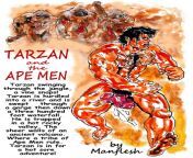 cover of the Tarzan domination comic book Tarzan and the ape men by manflesh from tarzan gay movedeo