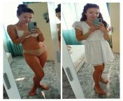 Two versions of me, before and after. Ready to leave the house. Do you like Milfs in sundresses? from house do