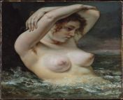 The Woman in the Waves, Gustave Courbet, 1868 [30673720] from in the waves