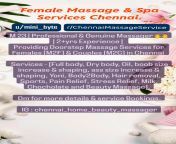 Female Massage &amp; Spa Services - Chennai. from sexy female massage staff