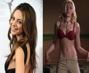 Mila Kunis vs Elisha Cuthbert. Pick one to have sex with. Also pick one who&#39;d give you a sloppy blowjob from mila kunis freande s film