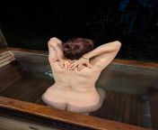 Naked outdoor bath tub time from bhabi outdoor bath