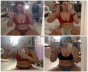 F/19/5’4 [178lbs &amp;gt; 148lbs = 30lbs] top left- September 2020, top right- February 2021, bottom left- March 2021, bottom right May 2021. Always felt insecure about my tummy but this shows me that I’m actually losing fat there! from йога челендж октября 2021 г