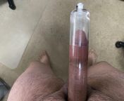 Packing my tube during a 2 hour session. Ive gone from 6 to almost 7.5 with consistent pumping. Goal is 8.5 and then Im on to the next tube. from tube xxx9 com srabanti chatterjee