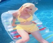 Who is your fav anime idol? In this month i made Ruby Hoshino cosplay ?( ??? ) Mobile pack with Ruby in Swimming pool will be in rewards of July on my Patreon ? from mallu devika in swimming pool
