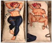 My custom Daki of Vi from League of Legends. Sadly I dont own the correct size of pillow currently, so it does not fit perfectly yet. from league of legends
