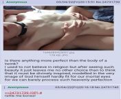 I can&#39;t believe I got banned in the conbler discord for posting this image of a naked* twink in a phylosophical context, wanting to discuss why androgyny is divine beauty, truly this is the number before 1985 from naked image of ap