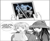 Farnese shows a photo of the dragon-slayer to morda from morda