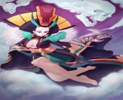A mature, graceful scene that makes me think of traditional depictions of youkai. The greens are very easy on the eyes (Enma) [Onmyoji] from traditional sex of