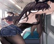 I had possessed this bunny girl waitress at the bar she worked at, she finished work at 8am, so &#39;my&#39; commute home was when everyone else was traveling to work... But I didn&#39;t care. I had on some safety shorts... but decided I&#39;d still rub o from work at apprment complex