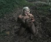 Naked and covered in mud. It was definitely an adventure from nacked girls head dunking and bathing in mud