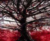 The tree of thorns has been covered in blood. The tree of thorns has been covered in blood. The tree of thorns has been covered in blood. The tree of thorns has been covered in blood. Image made with AI from has skx
