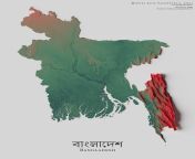 Topographical Map of Bangladesh from toilet pissing of bangladesh