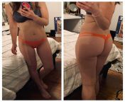 [selling] Buy this lacey Victoria’s Secret thong for &#36;40. Includes 24 hour wear, gym session, pics (with and without panties), short video of me removing panties, play session, shipping, and getting to chat with a cute/sweet girl! DM or Kik me @rubywa from secret star session loliplay​