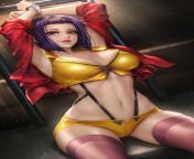 Faye Valentine with a navel ring from aunty navel ring