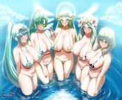 Pneuma, Lyn, Palutena, Rhea and Byleth nude beach from byleth nude mod