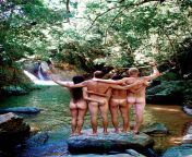 4 Friends, Nude, Enjoy the Pleasures of the Naked Wilderness from friends nude backs