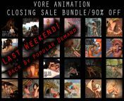 &#123;Image&#125; 90% off Vore Animation Bundle is BACK! One Weekend Only(?/Non-Human Preds)(F/Human)(Soft)(Oral)(willing)(nsfw)(OC: WormsignVore Animations) from mermaid vore animation