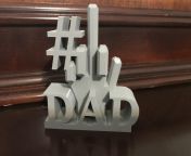 Friend wanted a prank gift for a dad, so I designed and printed a #1 dad trophy. Designed in tinkercad, printed on Ender3 Pro 10% infill, took 6 hrs 18 minutes from printed
