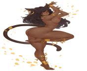 Egyptian belly-dancing cat girl spicy version ? from belly bugged matrix girl