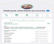 Hello its makayla I just want to inform you this is my only verified telegram account @onlymakayla ???? from makayla