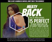 A meaty back like priya anand is perfect to rub the dick on from tamil actress priya anand xxx roja indianian anty sex in
